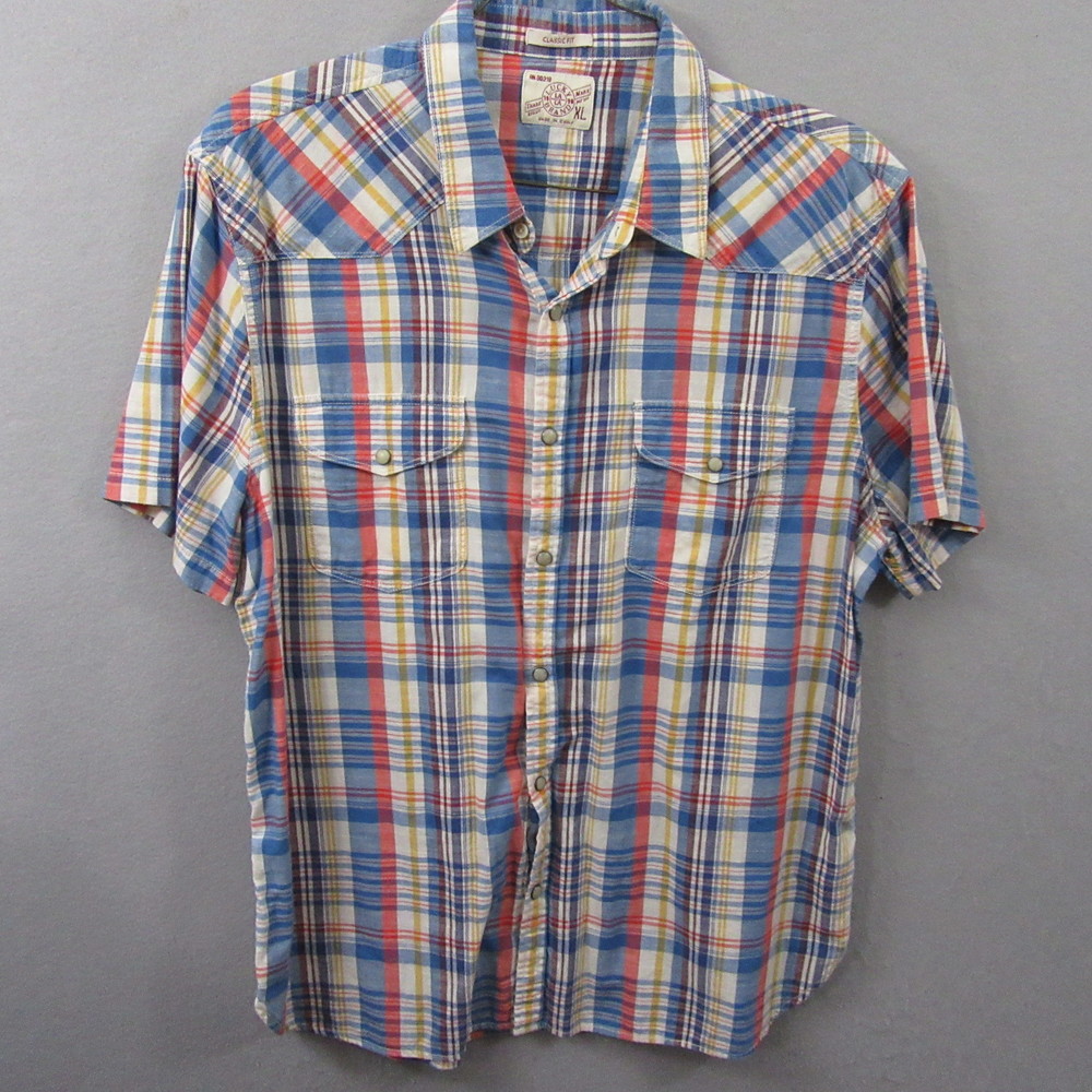 Lucky Brand Multicolor Plaid Casual Button Down Shirt